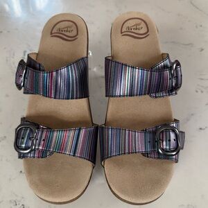 dansco Sophi Metallic Stripe Sandals EU 39